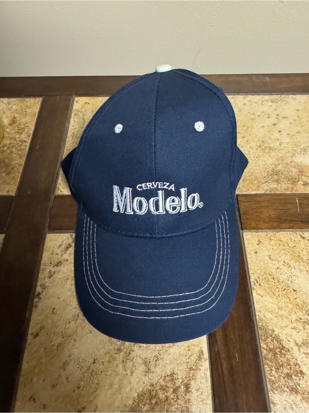 Modelo Cerveza Navy Logo Baseball Cap